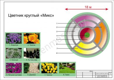 цветник состоит клумбы